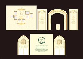 香槟欧式婚礼  拱门