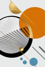 现代抽象金色立体几何装饰画