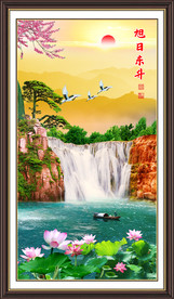 竖幅山水画