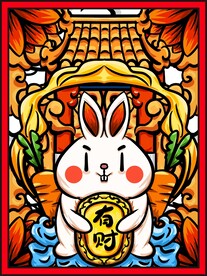 手绘国潮中秋海报