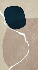 侘寂风抽象几何油画玄关装饰画