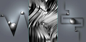 现代抽象光影立体几何装饰画