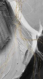 现代抽象金色水墨油画玄关装饰画