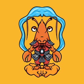 卡通龙虾插画