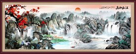 国画山水梅花