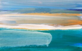 侘寂风抽象肌理水彩油画背景墙