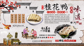 桂花鸭背景墙