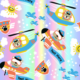 卡通 飞机  动物 