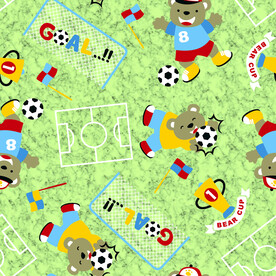 卡通 足球 熊 字母