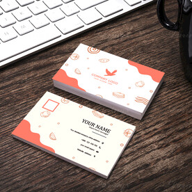 时尚美食插画名片