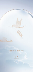 小满质感节气海报