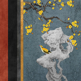 新中式古典花鸟怪石新图