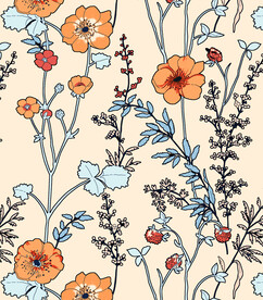 卡通 小花 叶子