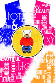 扎染 熊 大牌 高清分层 印花