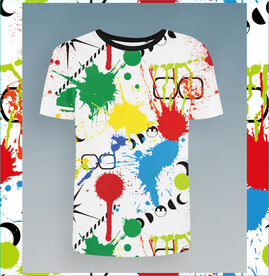 漆点 印花 无缝衔接 潮牌