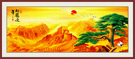迎客松中堂画