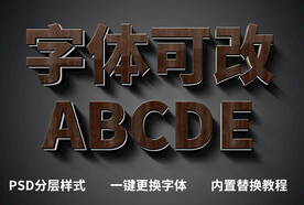 立体木质字体 