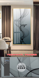 线条玄关晶瓷画