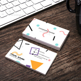 时尚矢量图案可爱卡通名片模板