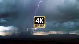 片头宣传片素材风暴乌云闪电云层