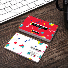 时尚矢量图案可爱卡通名片模板