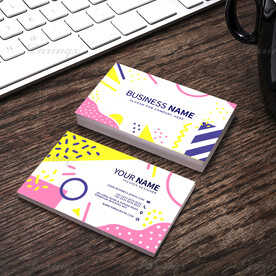 时尚矢量图案可爱卡通名片模板