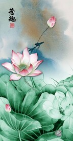 中式荷花玄关 