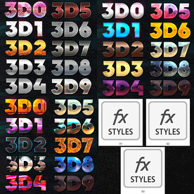 30款金属质感特效字ASL样式