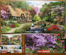 欧式田园小镇风景