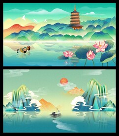 国潮插画