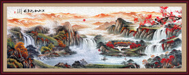 靠山风水画
