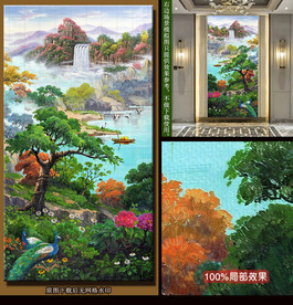 抽象山水风景装饰画