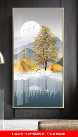 山水玄关晶瓷画