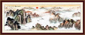 靠山风水画
