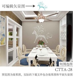 抽象圆点鹿