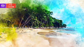 海边椰树风景