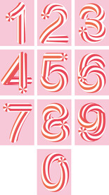 彩色数字