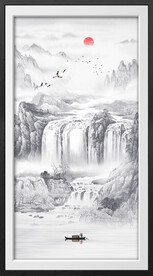 新中式山水画 
