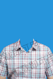 证件照格子衬衫高清