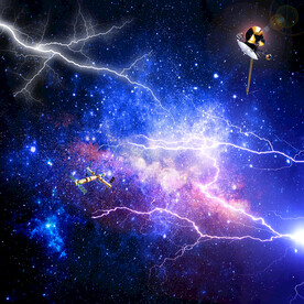 闪电绚丽宇宙星空软膜贴图