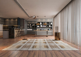 现代客厅背景墙家具场景直播空景