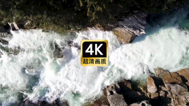 短视频素材航拍奔腾的河流