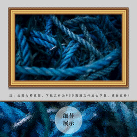绳子油画