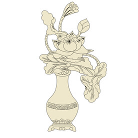 荷花瓶观音山门上的木雕图案