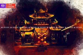 松潘古城夜景
