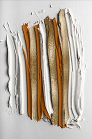 北欧浮雕抽象金色油漆玄关装饰画