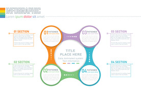 商务PPT四个分项信息图表图文