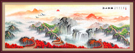 鸿运当头泰山日出画