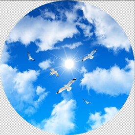 蓝天白云圆形大图