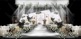 白绿色婚礼仪式区图片